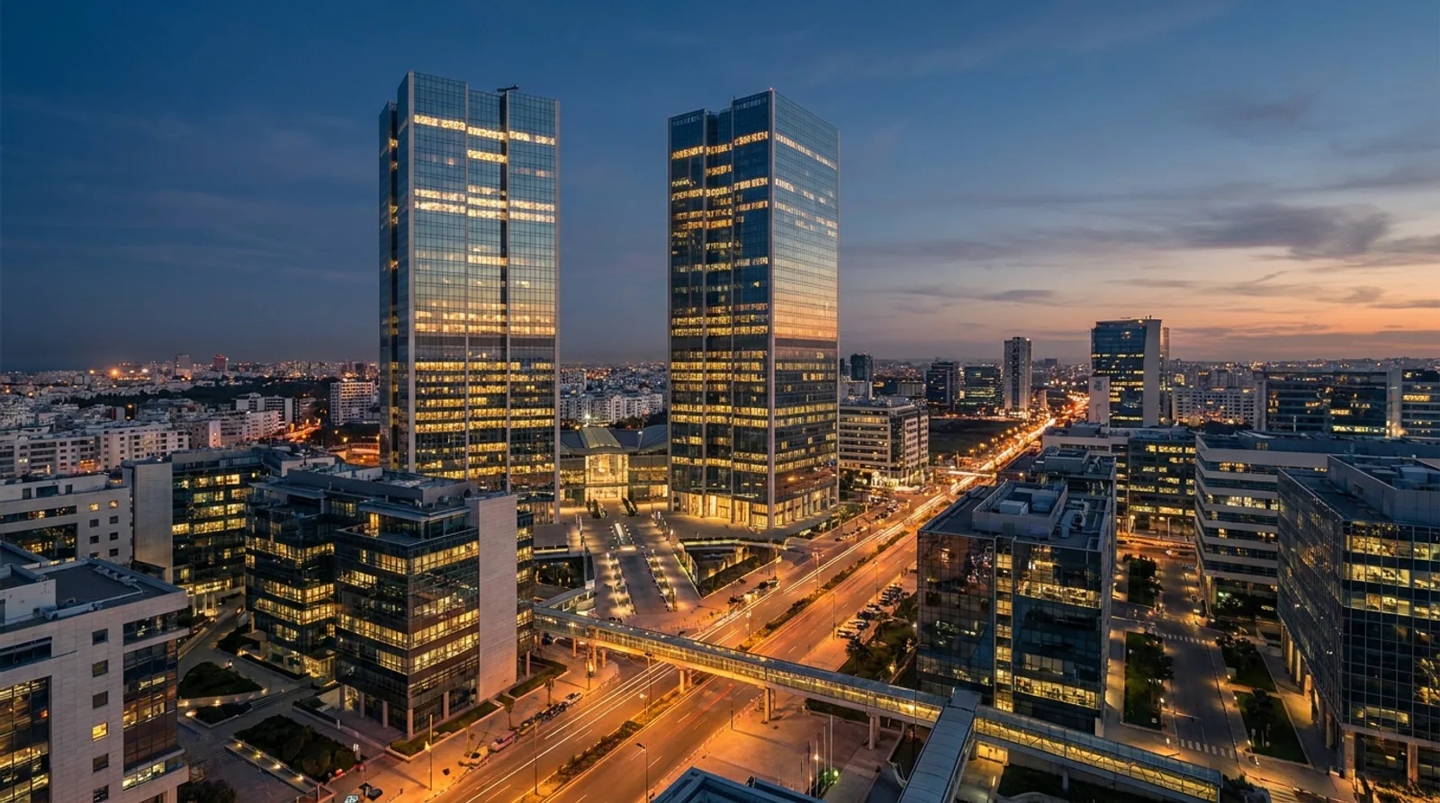 Vue aerienne d un quartier residentiel de Casablanca