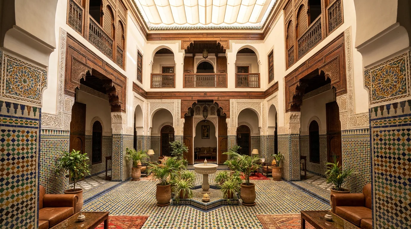 Riad traditionnel restauré à Fès